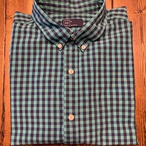 Gap Gingham Long Sleeve Button Down